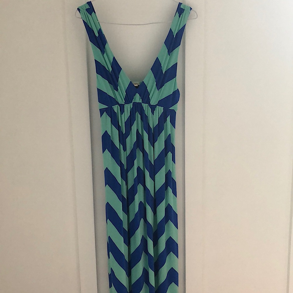 J Crew Chevron Maxi dress